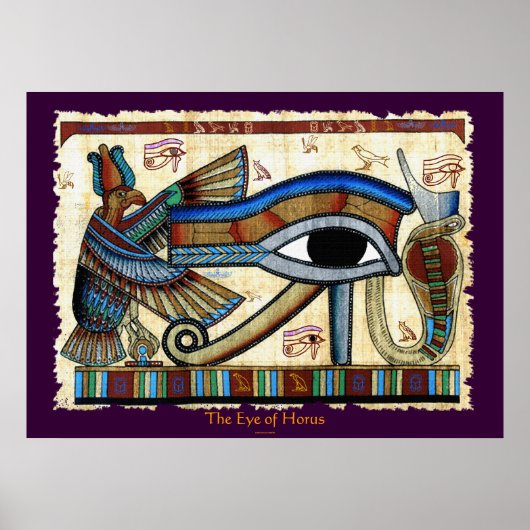 OGEN VAN DE HORUS Egyptische Wadjet Art Poster (Voorkant)