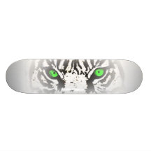 OGEN VAN DE TIGER SKATEBOARD - WITTE TIGER ONTWERP
