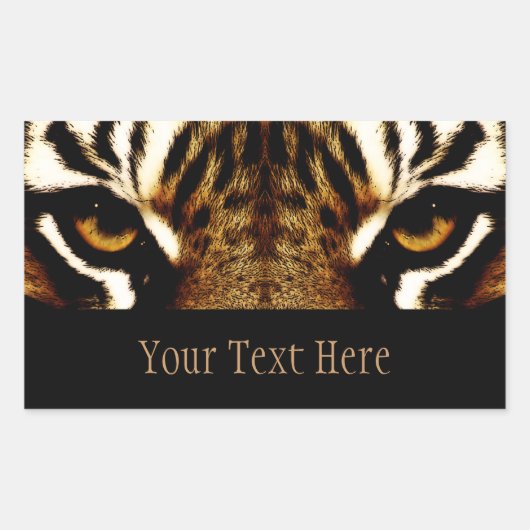 Ogen van een Tiger gepersonaliseerd Rechthoekige Sticker (Voorkant)