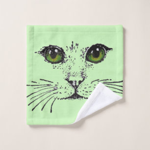 Ogen van het Gezicht van de Kat van de illustratie Washandje