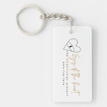 Ogen van het hart acryl sleutelhanger