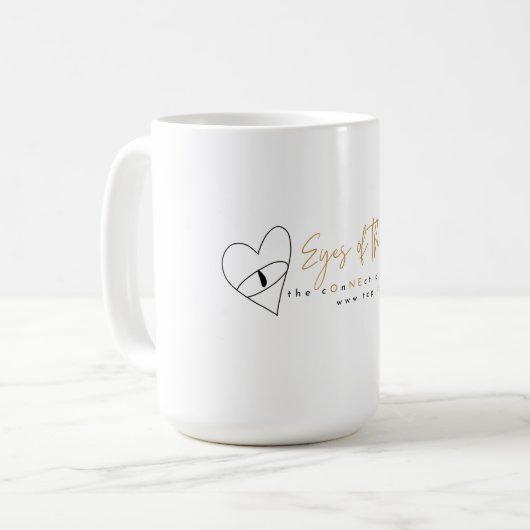 Ogen van het hart mokken (Voorkant links)