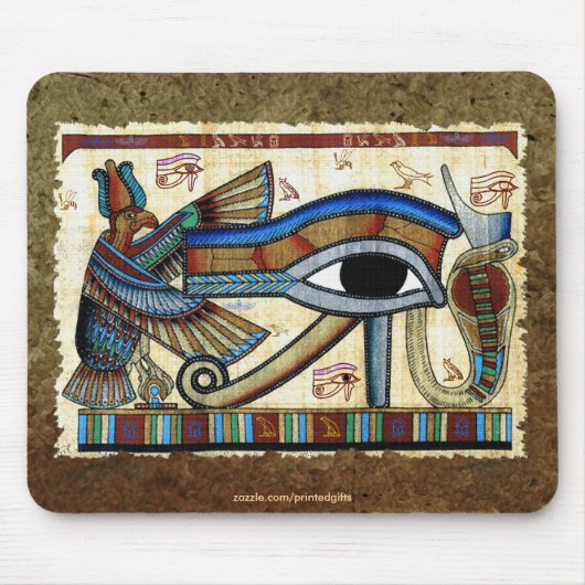 OGEN VAN HORUS, WADJET Egyptische Mousepad Muismat (Voorkant)