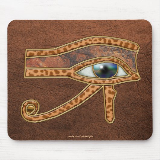 OGEN VAN HORUS, WADJET Egyptische Mousepad Muismat (Voorkant)