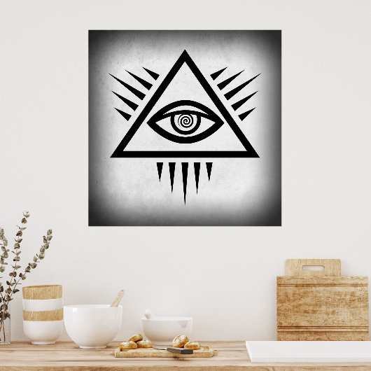 OGEN VAN PROVIDENCE ANCIENTE SYMBOOL POSTER (Keuken)