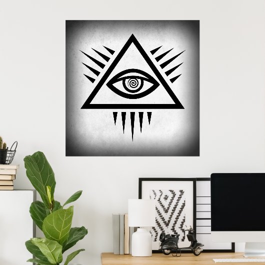 OGEN VAN PROVIDENCE ANCIENTE SYMBOOL POSTER (Thuiskantoor)