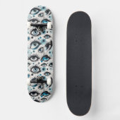 Ogen! Zo veel mooie turkooizen blauwe ogen Skateboard (Voorkant)