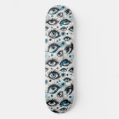 Ogen! Zoveel turquoise blauwe ogen Skateboard (Voorkant)