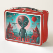 ogende lunchbox met buitenaardse print (Voorkant)