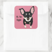 Oggie Min Pin Miniature Pinscher Sticker (Tas)