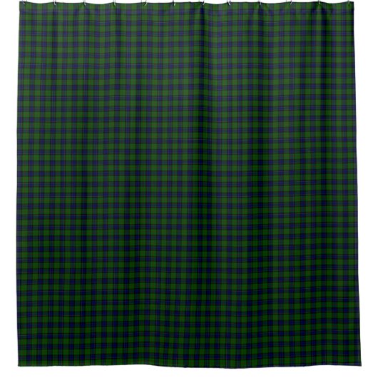 Ogilvie tartan blue green plaid douchegordijn (Voorkant)