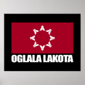 Oglala Lakota Flag Poster (Voorkant)