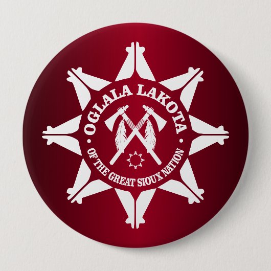 Oglala Lakota Ronde Button 4,0 Cm (Voorkant)