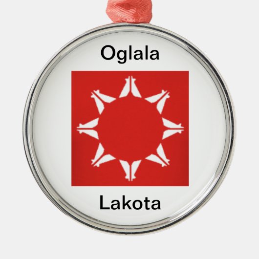 Oglala Lakota-sierplant Metalen Ornament (Voorkant)