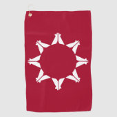 Oglala Lakota Sioux-vlag Golfhanddoek (Voorkant)