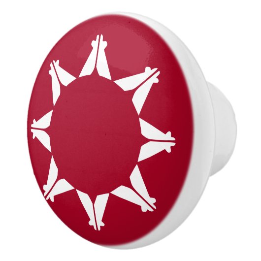 Oglala Lakota Sioux-vlag Keramische Knop (Rechts)