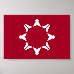 Oglala Lakota Sioux-vlag Poster