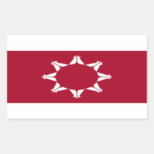 Oglala Lakota Sioux-vlag Rechthoekige Sticker