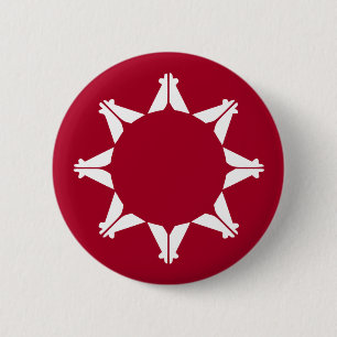 Oglala Lakota Sioux-vlag Ronde Button 5,7 Cm