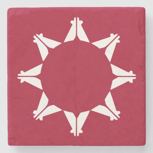 Oglala Lakota Sioux-vlag Stenen Onderzetter (Voorkant)