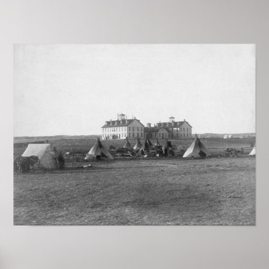 Oglala Tipi voor de Amerikaanse School voor Indiër Poster (Voorkant)