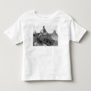 Oglala Vrouwen en kinderen in Tipi Kinder Shirts