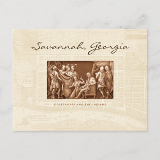 Oglethorpe en Indiërs Briefkaart