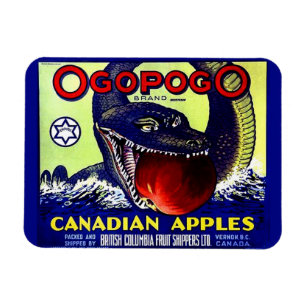 Ogopogo Canadees etiket voor appelvruchten Magneet