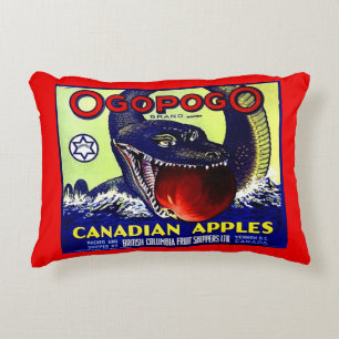 Ogopogo Canadese appelfruitkrateldruk Accent Kussen