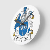 O'Gorman Family Crest Ronde Klok (Hoek)
