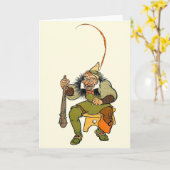 Ogre - Carte d'illustration Vintage pour enfants (Fleur jaune)