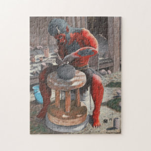 Ogre Met behulp van Pottery Wheel Medium Jigsaw Pu Legpuzzel