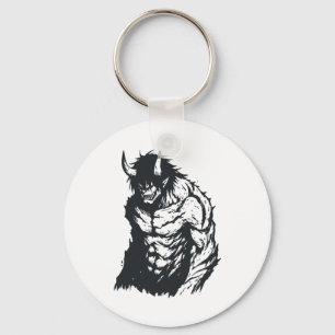 Ogre Oni Yokai Japanese Outline Sticker Sleutelhanger