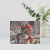 Ogre Potter Faire Poterie Imaginaire Art Carte pos (Debout devant)