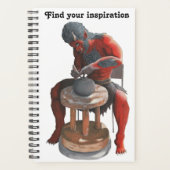 Ogre Potter Utiliser Pottery Wheel Imaginaire Plan (Devant)