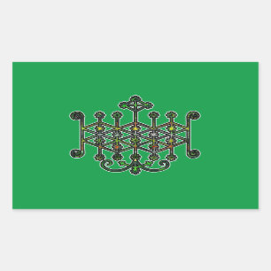 Ogun Veve Sigil Rechthoekige Sticker