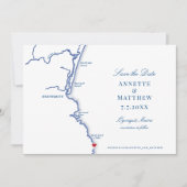 Ogunquit Maine Élégant Mariage de la carte côtière (Devant)