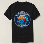 Ogunquit Maine ME  nautische golven ontwerp T-shirt (Design voorkant)