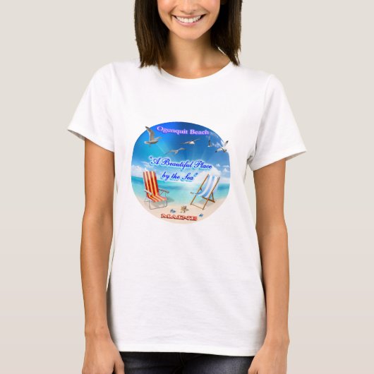 Ogunstop Beach - Mooie plek door het Zee T-shirt (Voorkant)