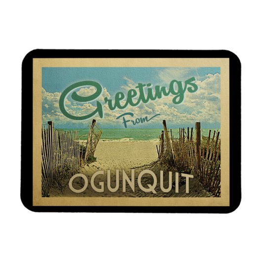Ogunstop Beach Vintage Travel Magneet (Horizontaal)