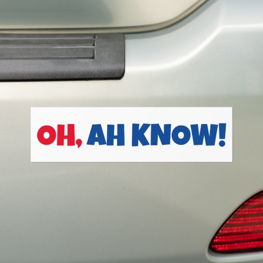 OH, AH WEET HET! Bumpersticker (Op auto)