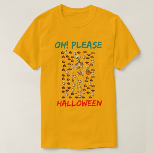 Oh! Alsjeblieft Halloween T-shirt (Design voorkant)