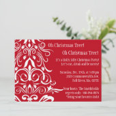 Oh arbre de Noël ! Invitation de fête de vacances (Debout devant)