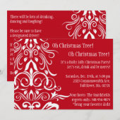 Oh arbre de Noël ! Invitation de fête de vacances (Devant / Derrière)