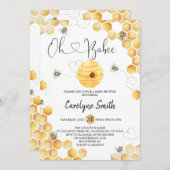 Oh Babee Baby shower Uitnodiging (Voorkant / Achterkant)