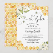 Oh BaBee Genre Neutre Baby shower Invitation (Devant / Derrière)