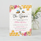 Oh Babee Girl Shower Invitation (Debout devant)