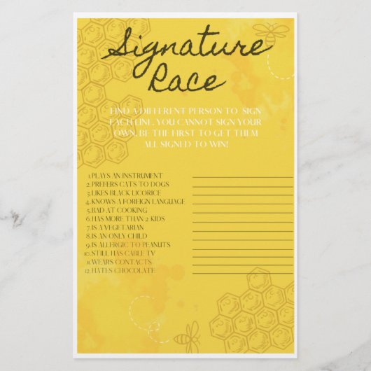 Oh Babee Signature Race Game Flyer (Voorkant)