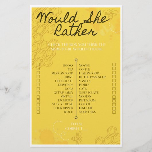 Oh Babee zou ze een ander spelletje zijn Flyer (Voorkant)