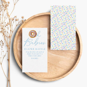 Oh Babies Donut Sprinkle Baby shower Diaper Raffle Informatiekaartje